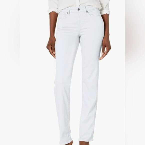 NYDJ Curves 360 White Marilyn Straight Jeans - Picture 1 of 5